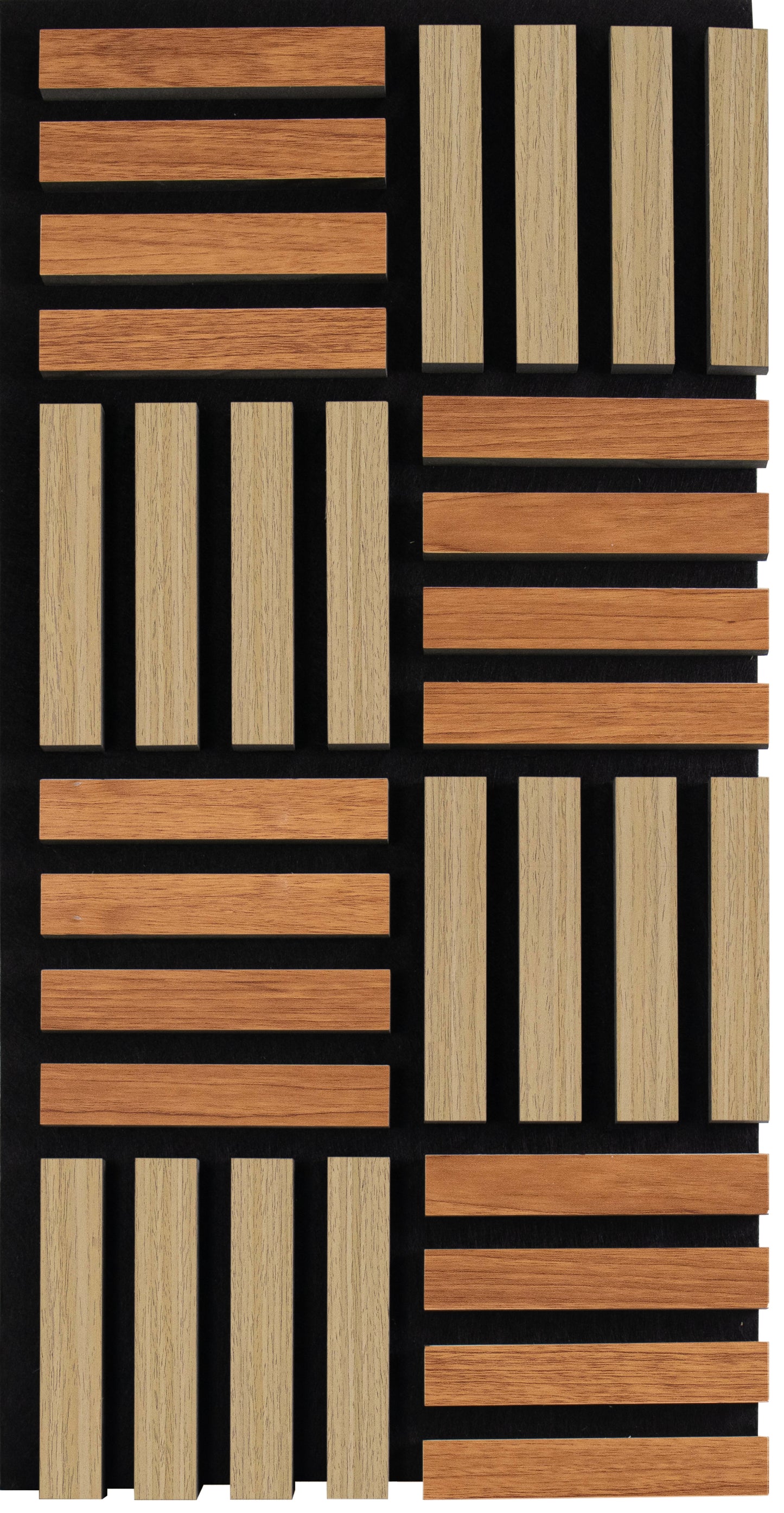 Acoustic Wall Panel - Crosshatch - Natural & Brown