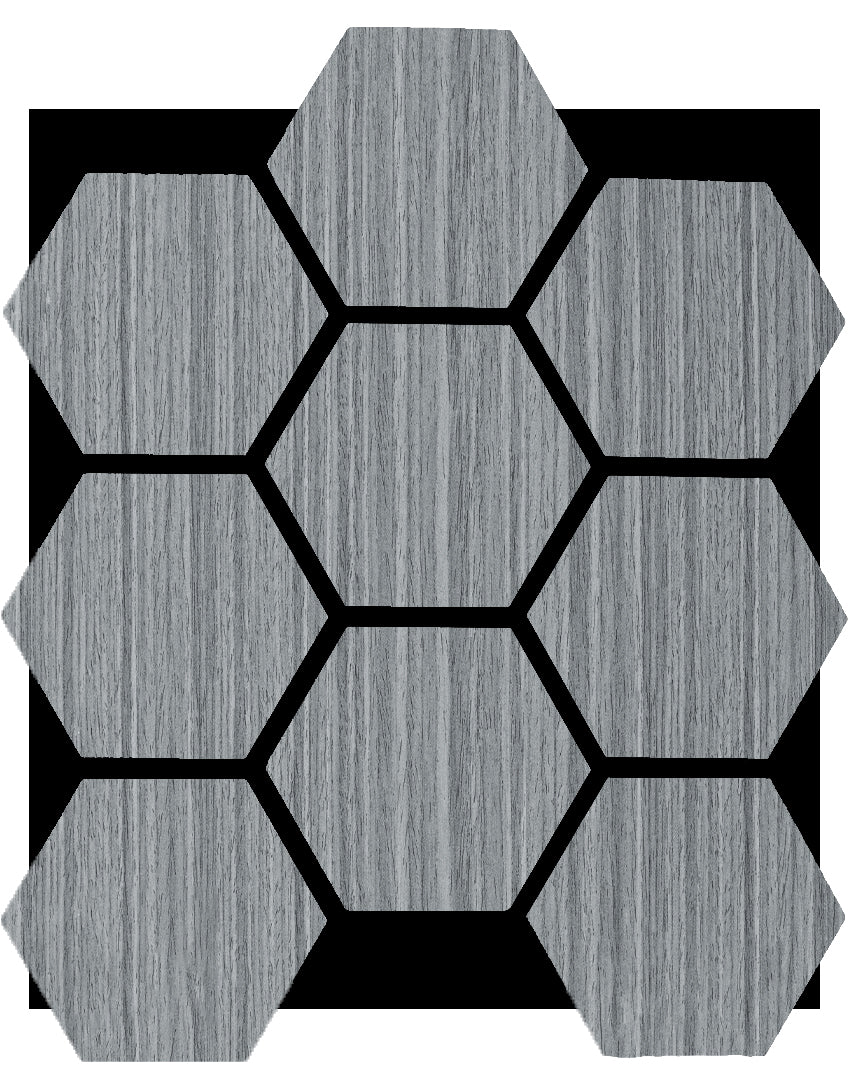 Acoustic Wall Panel - Hexagon - Gray