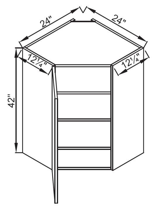 Wall Cabinet - Diagonal Corner Cabinet