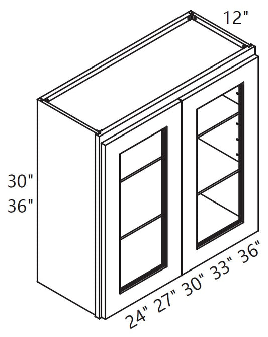 MH Origin - Shaker Wall Cabinet - Glass Cabinet - Tall