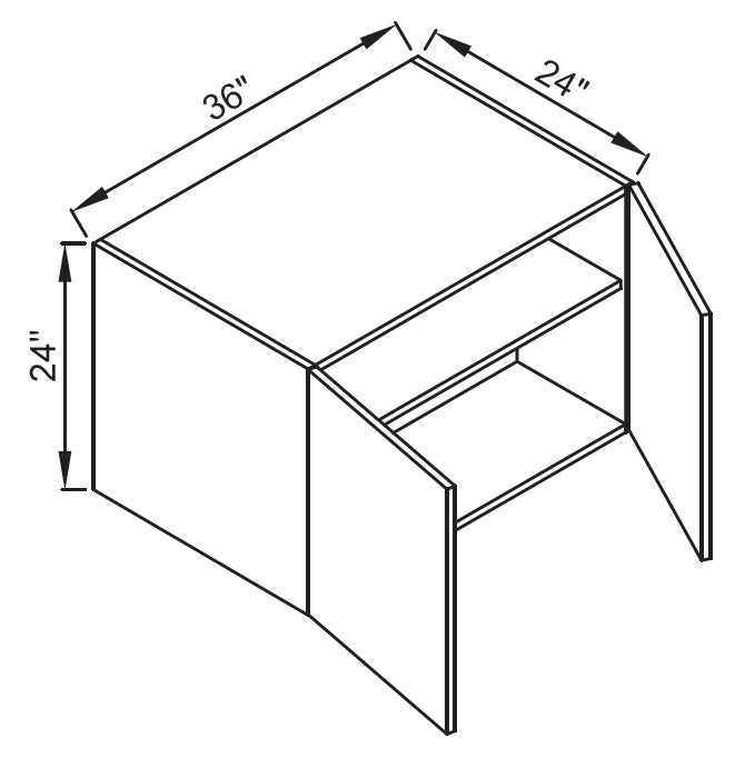 Wall Cabinet - Short 24" Depth