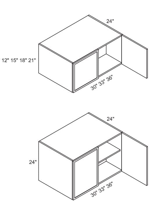 Wall Cabinet - Short - 24 in. Depth
