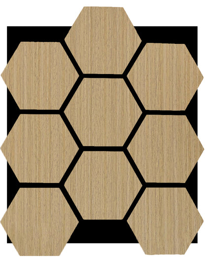 Acoustic Wall Panel - Hexagon - Natural