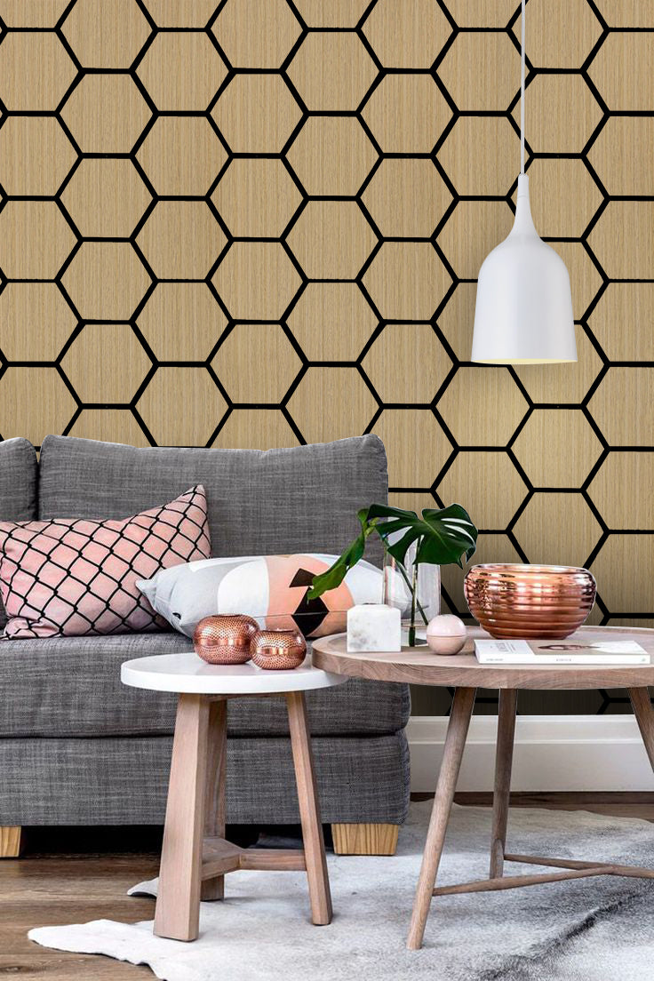 Acoustic Wall Panel - Hexagon - Natural
