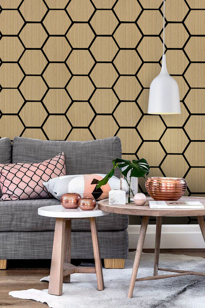 Acoustic Wall Panel - Hexagon - Natural