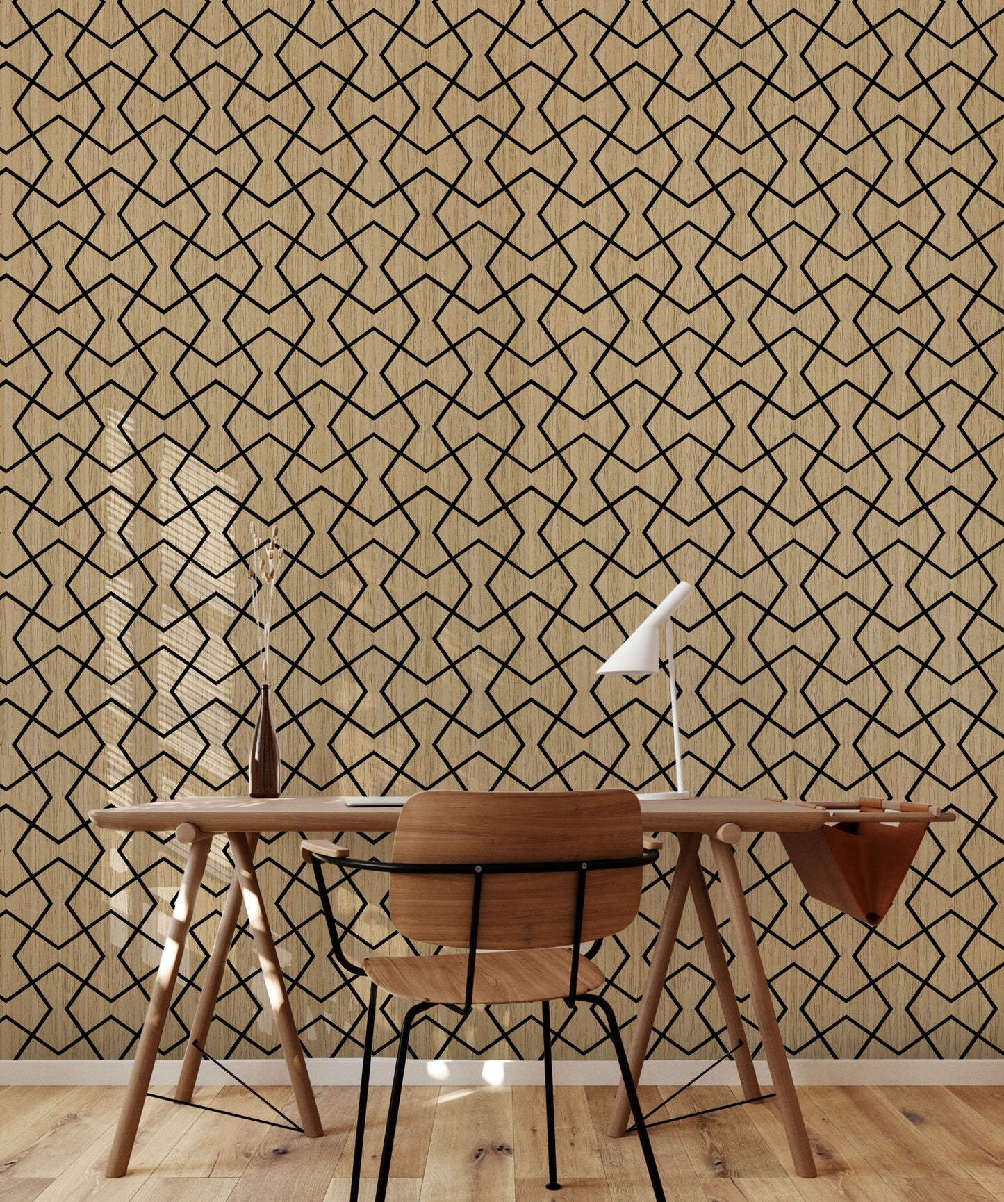 Acoustic Wall Panel - Bowtie - Natural