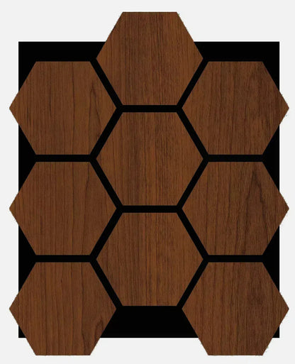 Acoustic Wall Panel - Hexagon - Brown