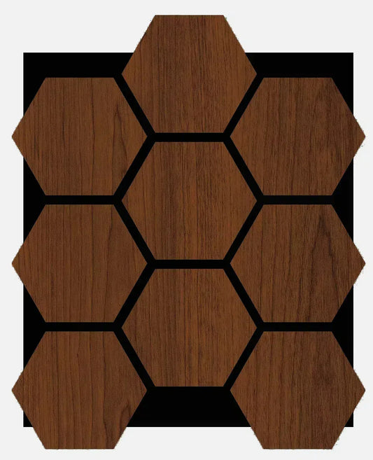 Acoustic Wall Panel - Hexagon - Brown