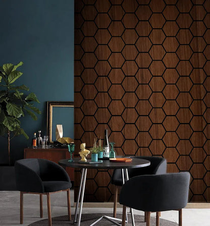 Acoustic Wall Panel - Hexagon - Brown