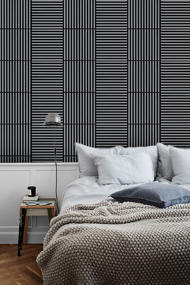 Acoustic Wall Panel - Slat - Gray