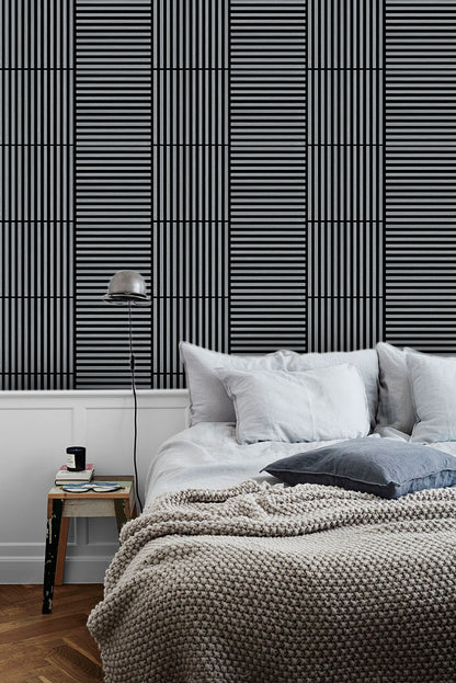 Acoustic Wall Panel - Slat - Gray