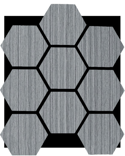 Acoustic Wall Panel - Hexagon - Gray