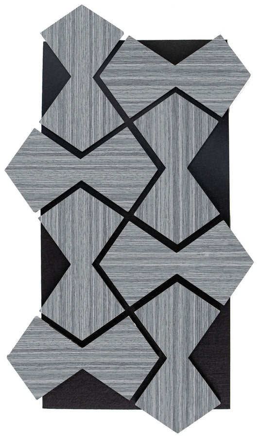 Acoustic Wall Panel - Bowtie - Gray