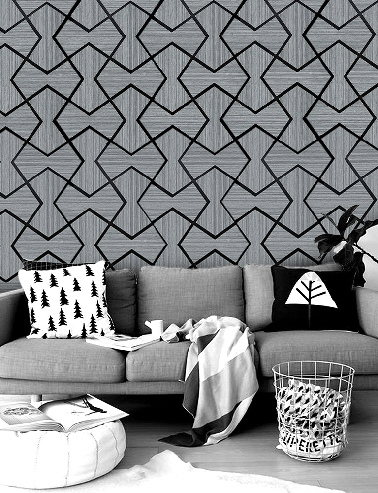 Acoustic Wall Panel - Bowtie - Gray