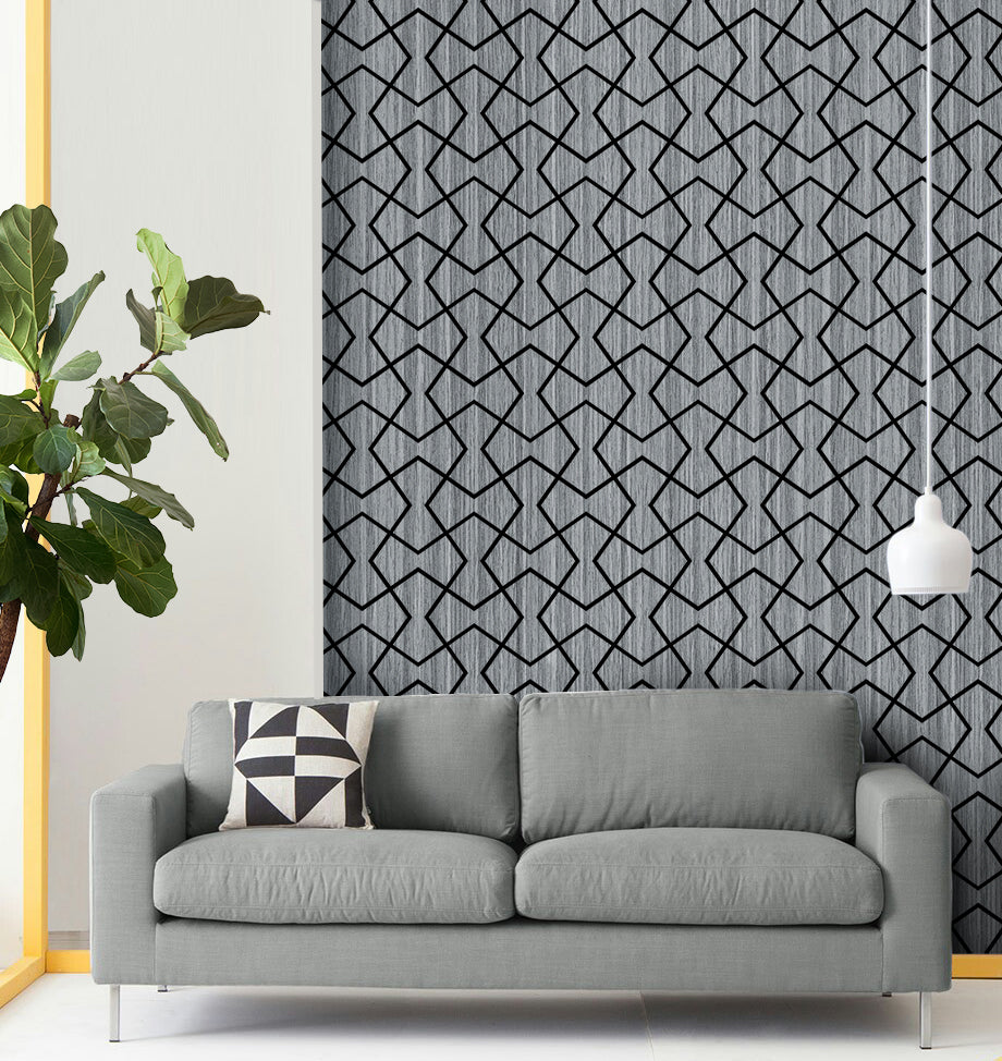 Acoustic Wall Panel - Bowtie - Gray