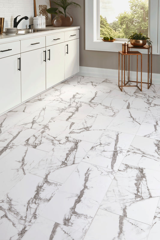 Rigid Core Vinyl Tile - Atrium White