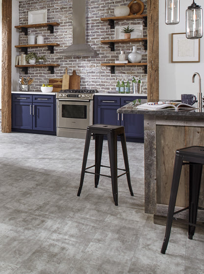Rigid Core Vinyl Tile - Tarnished Pewter