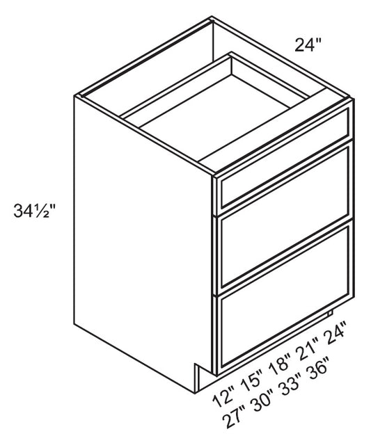 Base Cabinet - 3 Drawer