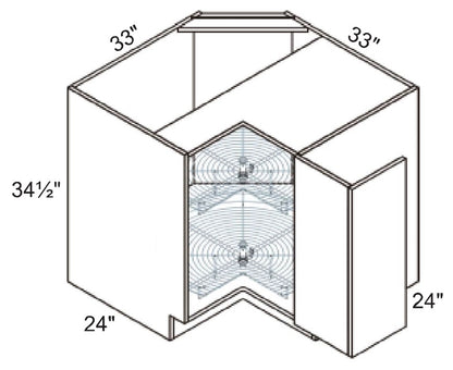 Base Cabinet - Lazy Susan Corner Cabinet - Rotating Shelves