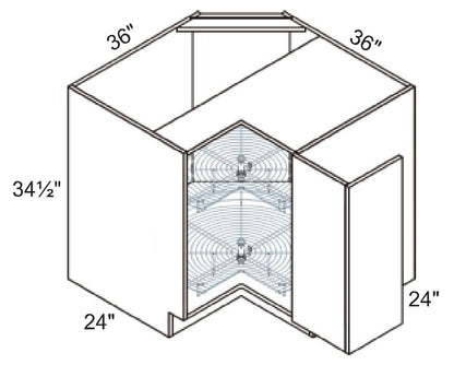 Base Cabinet - Lazy Susan Corner Cabinet - Rotating Shelves
