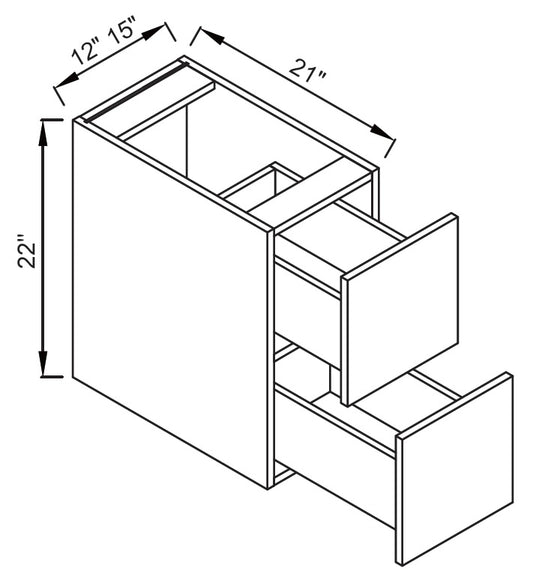 Base Cabinet - Vanity 2 Drawer