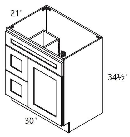 Vanity Sink Base - With Drawers