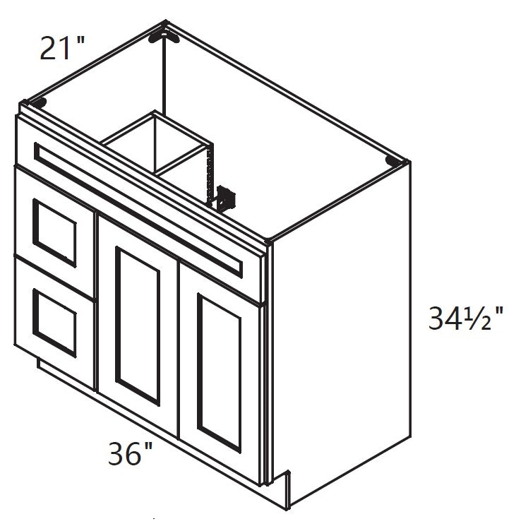 Vanity Sink Base - With Drawers