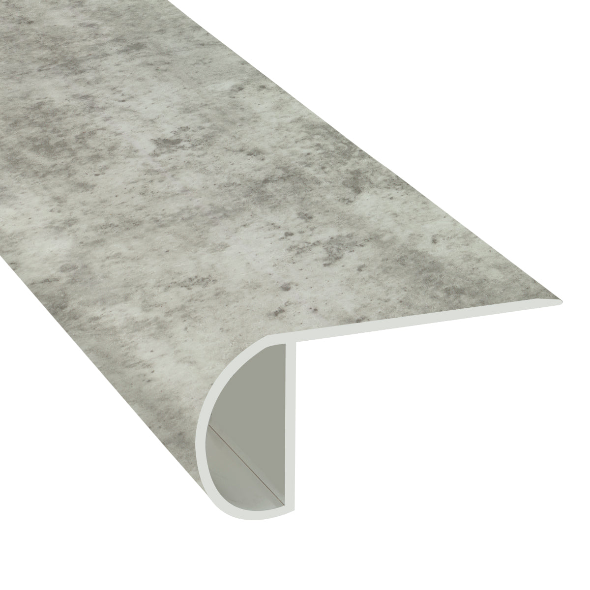 Vinyl Overlap Stair Nose - Tarnished Pewter