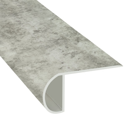 Vinyl Overlap Stair Nose - Tarnished Pewter