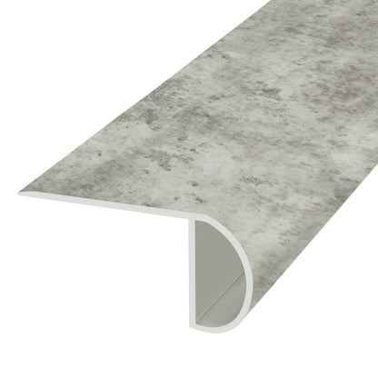 Vinyl Overlap Stair Nose - Tarnished Pewter