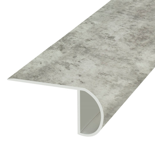 Vinyl Overlap Stair Nose - Tarnished Pewter