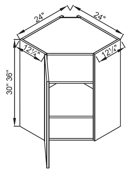Wall Cabinet - Diagonal Corner Cabinet