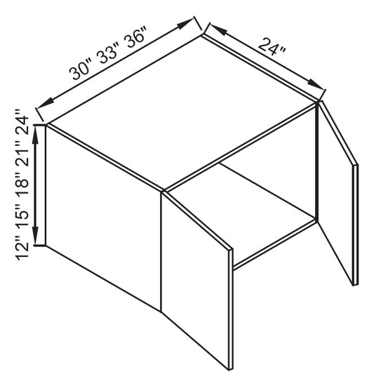 Wall Cabinet - Short 24" Depth