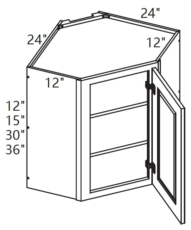 Wall Cabinet - Diagonal Corner Cabinet