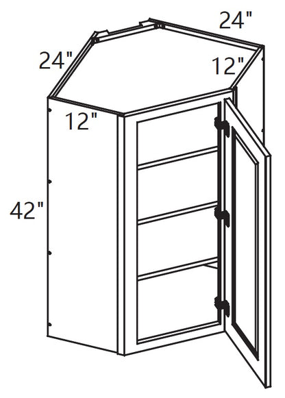 Wall Cabinet - Diagonal Corner Cabinet