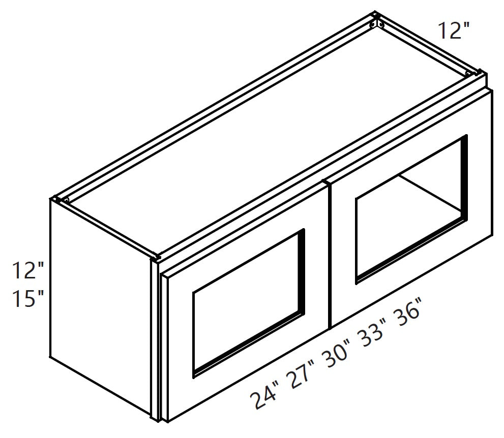Wall Cabinet - Glass Cabinet - Short