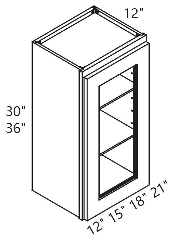 Wall Cabinet - Glass Cabinet - Tall