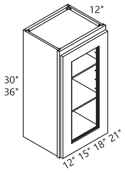MH Origin - Shaker Wall Cabinet - Glass Cabinet - Tall